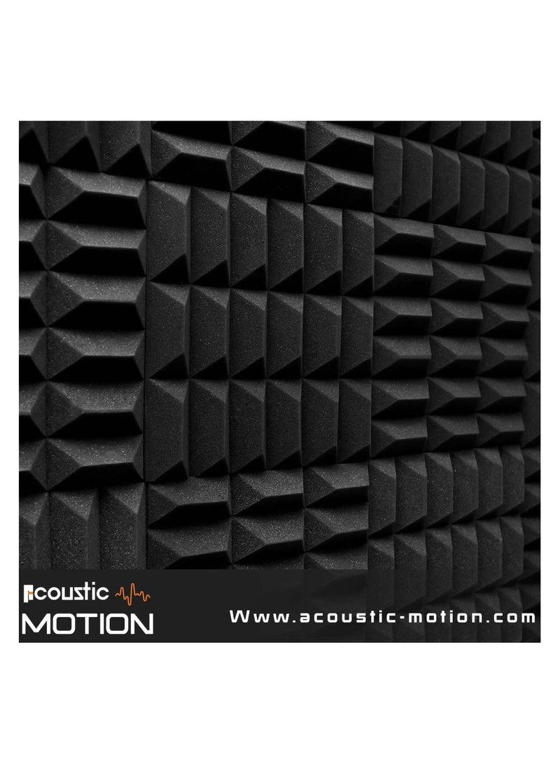 Acoustic Motion acousticFoam Panels-Sound Proof CHOCOLATE design Panel With Self-Adhesive Set Of 12 5X30X30Cm Dark Grey Stylish Acoustic Panels Basic For studio,recording,home,office,Acoustic Room Treatment - Image 2
