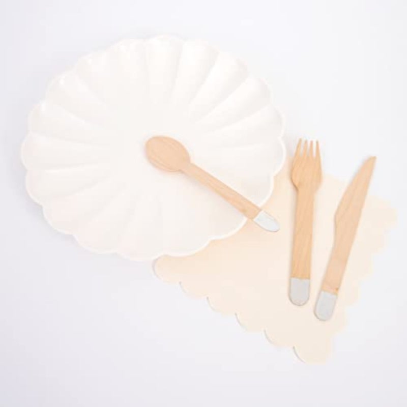 Wooden Cutlery Set - Silver - Image 2