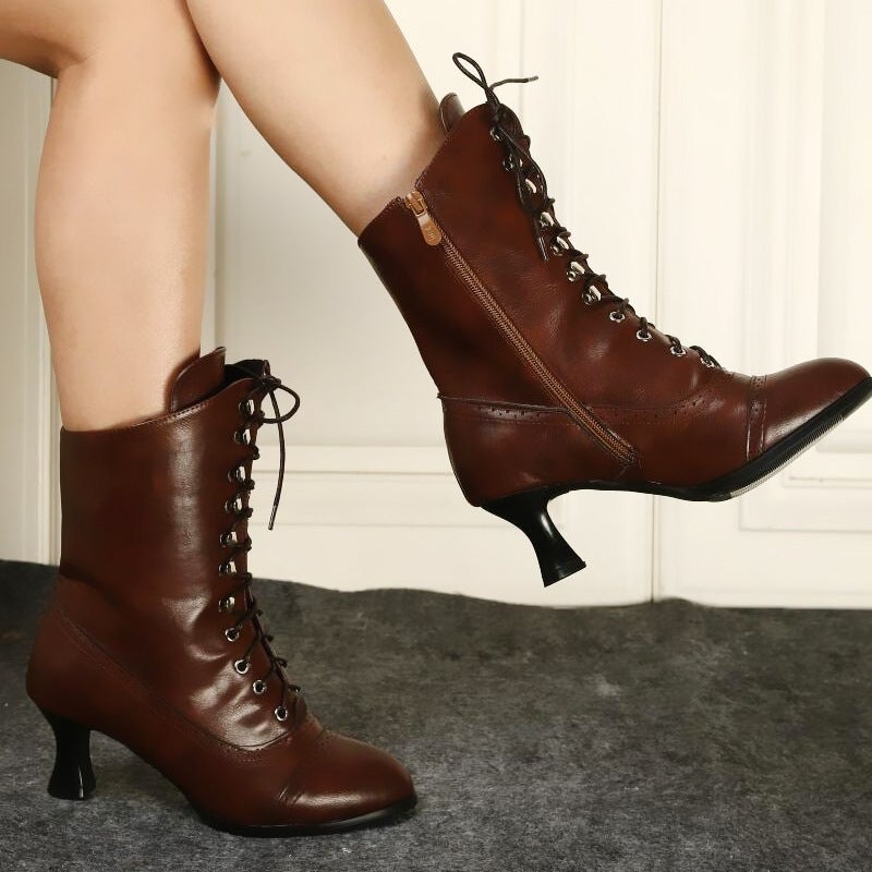 Autumn Strap Martin Boots High Heel Pointed Shoes Short Boots British Style Thin Heel Handsome Women'S Boots Single Boots Motorcycle Boots - Image 4
