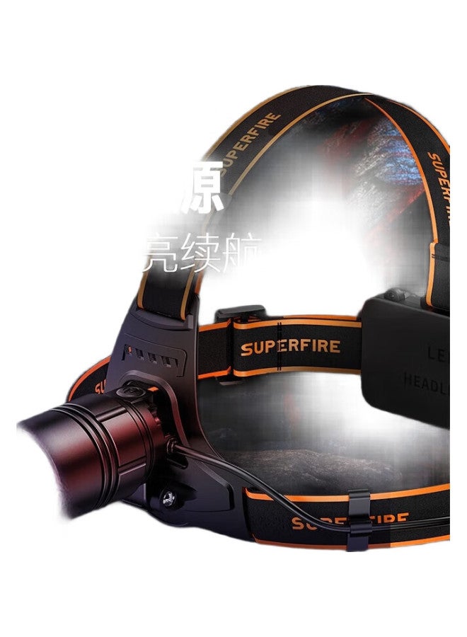 SupFire Hlj21 Headlamp, High Brightness, Long Battery Life, Zoomable, Motion-Sensing, Night Fishing, Head-Mounted, Outdoor Work, Mining Lamp, Fishing Light - Image 3