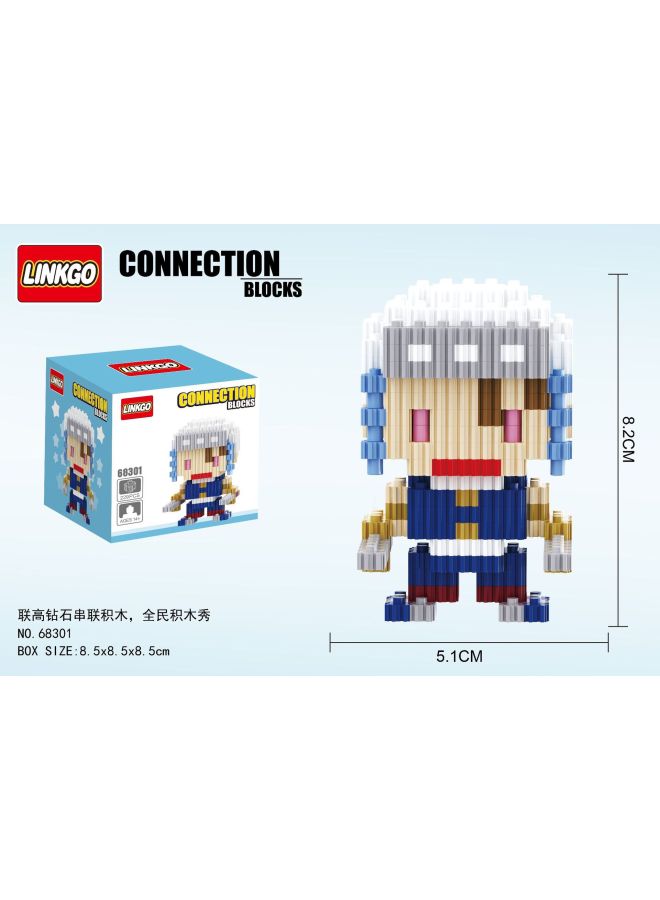 Lian Gao Popular Ghost Blade Anime Model Interlocking Particle Building Blocks Assembly Children's Toys From Street Stalls - Image 1