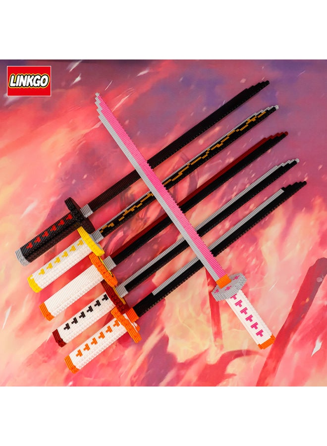 Lian Gao Popular Ghost Blade Anime Model Interlocking Particle Building Blocks Assembly Children's Toys From Street Stalls - Image 5
