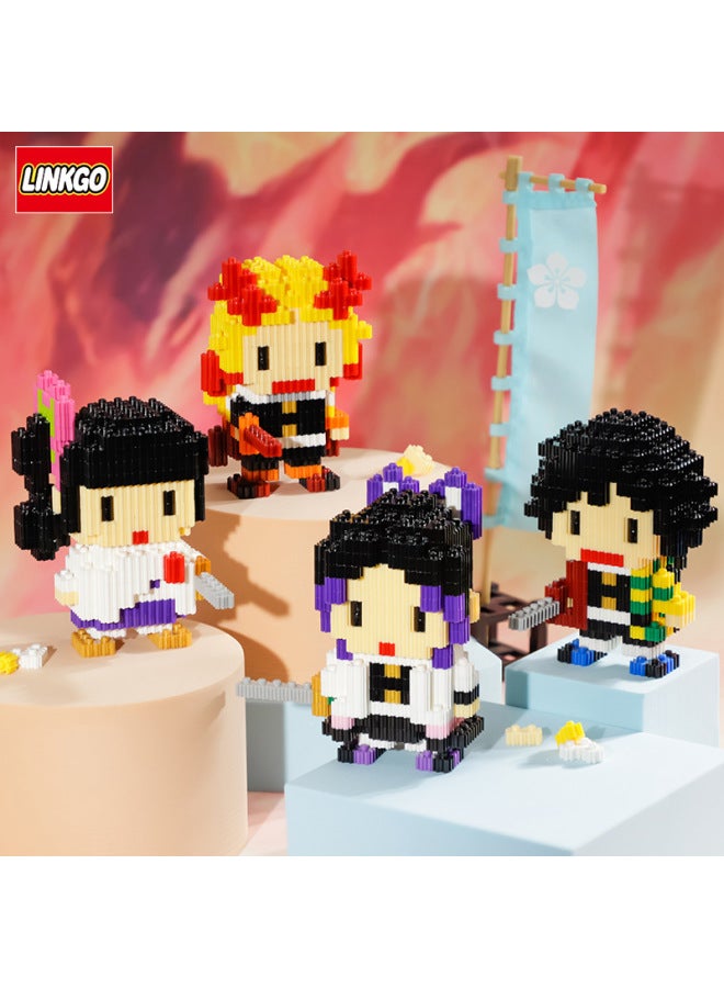 Lian Gao Popular Ghost Blade Anime Model Interlocking Particle Building Blocks Assembly Children's Toys From Street Stalls - Image 3