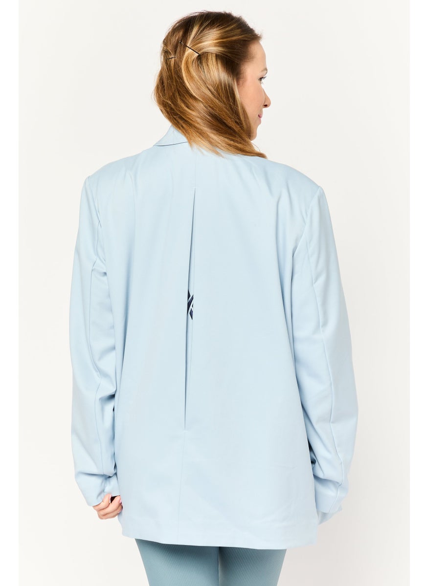 Reebok Women Sportswear Fit Long Sleeve Outdoor Blazer, Ice Blue  - Image 4