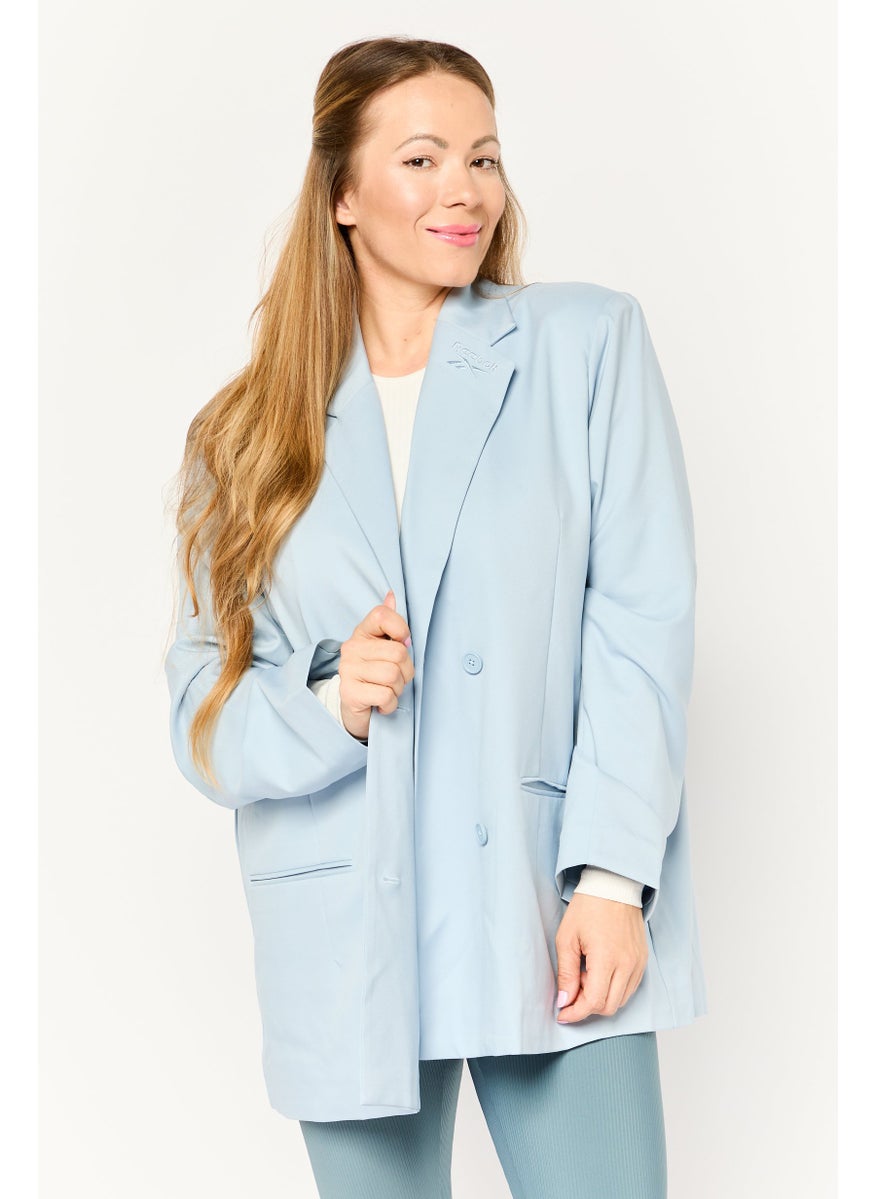 Reebok Women Sportswear Fit Long Sleeve Outdoor Blazer, Ice Blue  - Image 1