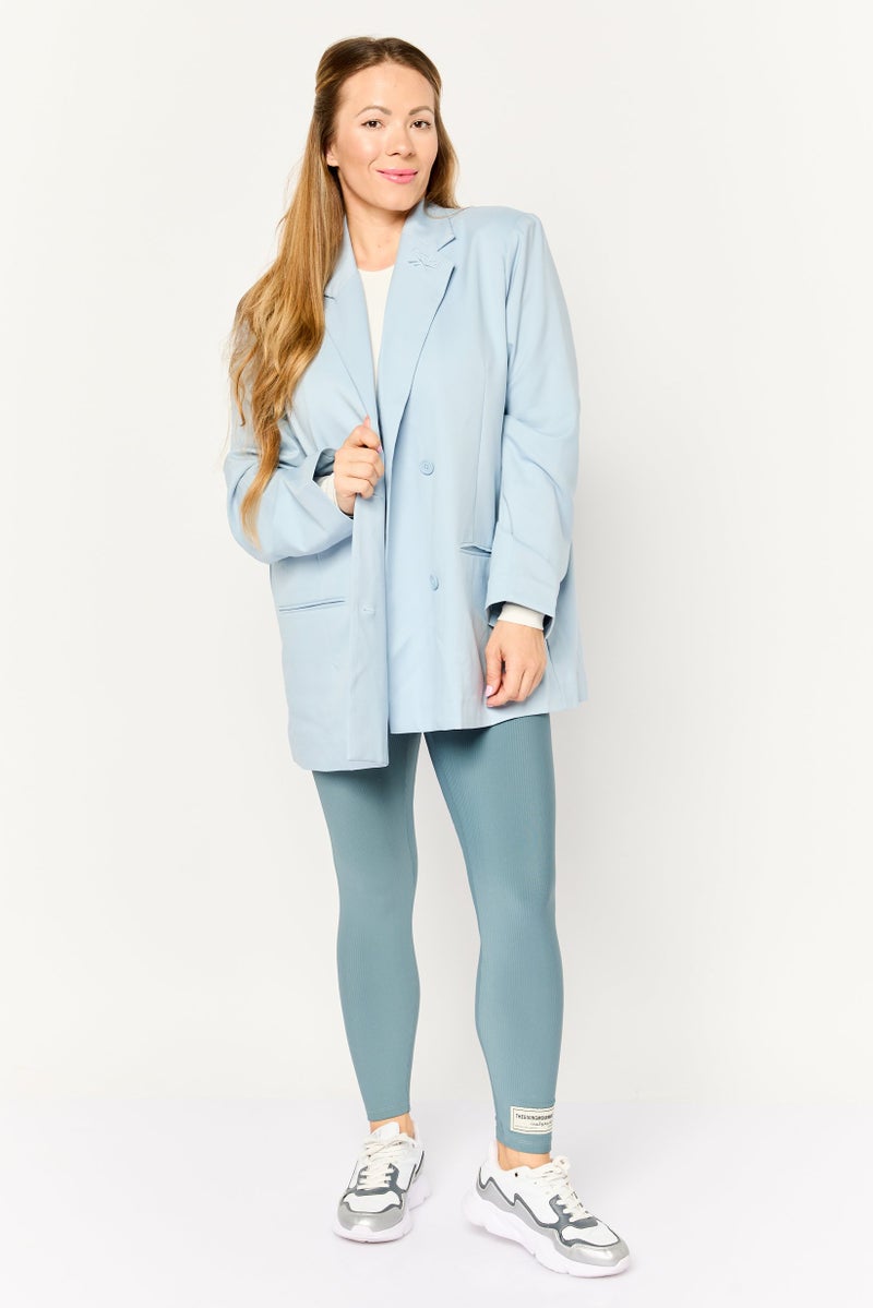 Reebok Women Sportswear Fit Long Sleeve Outdoor Blazer, Ice Blue - Image 2