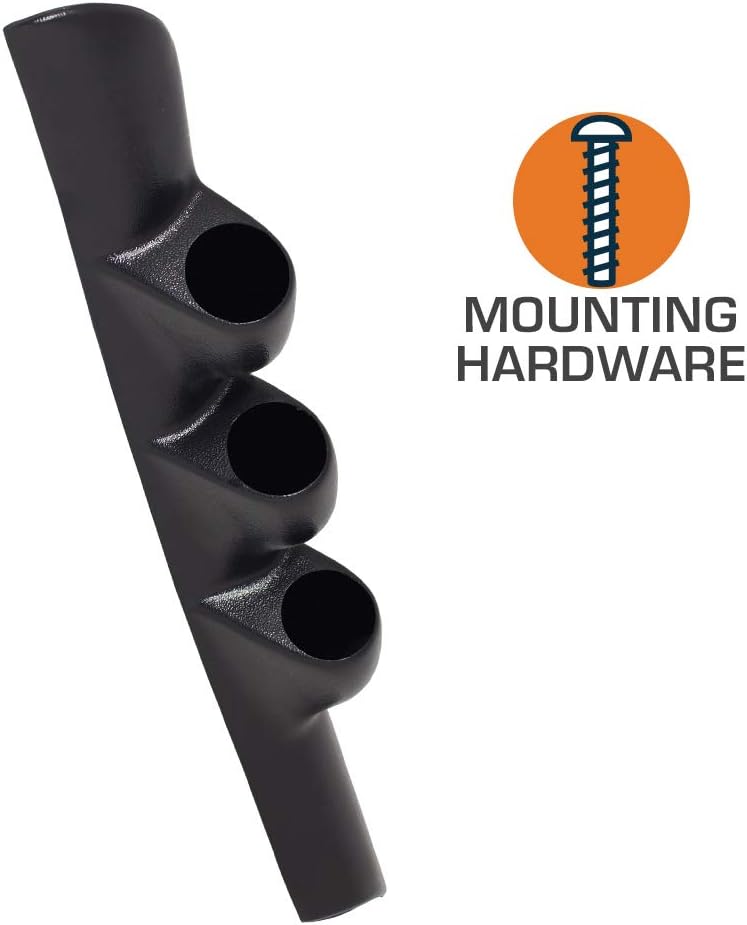 GLOWSHIFT Black Triple Pillar Gauge Pod Compatible with Dodge Ram Cummins 1500 2500 3500 1998-2002 - ABS Plastic - Mounts (3) 2-1/16" (52mm) Gauges to Truck's A-Pillar - Image 2