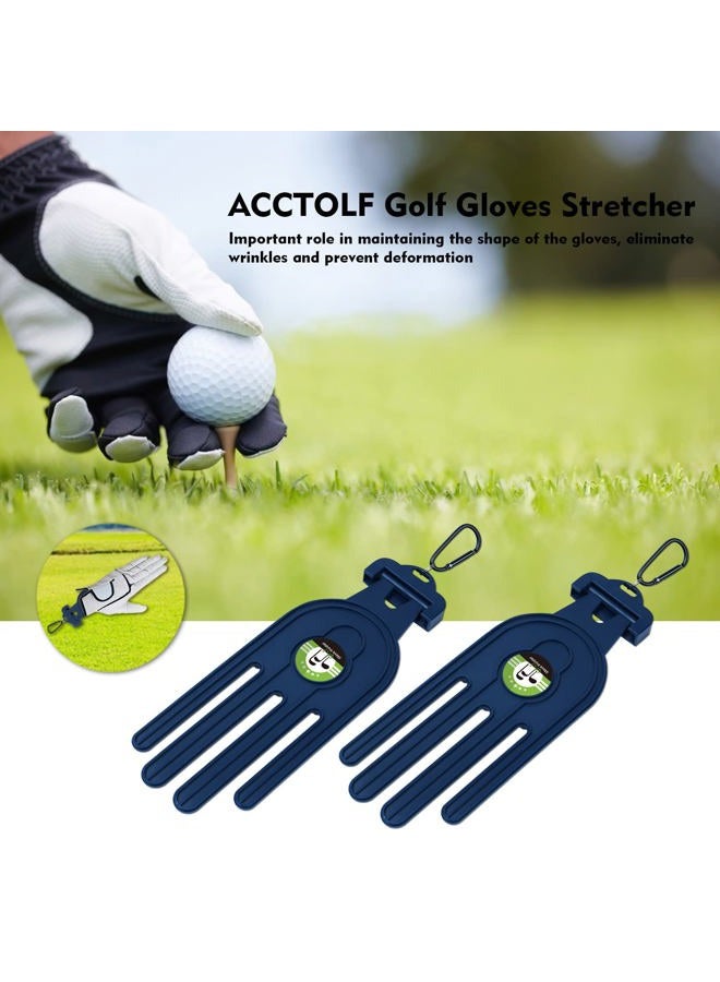 GUNPJONE Golf Glove Holder Stretcher, 2PCS Durable Glove Support Frame Dryer Shaper Tool Accessories for Sports Gloves Maintenance, Blue - Image 4