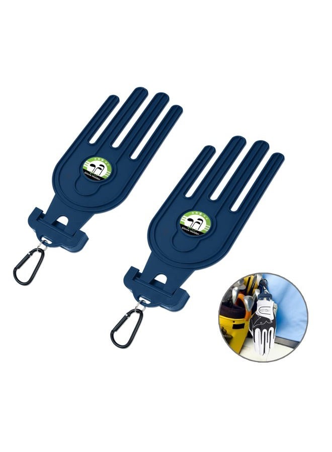 GUNPJONE Golf Glove Holder Stretcher, 2PCS Durable Glove Support Frame Dryer Shaper Tool Accessories for Sports Gloves Maintenance, Blue - Image 1
