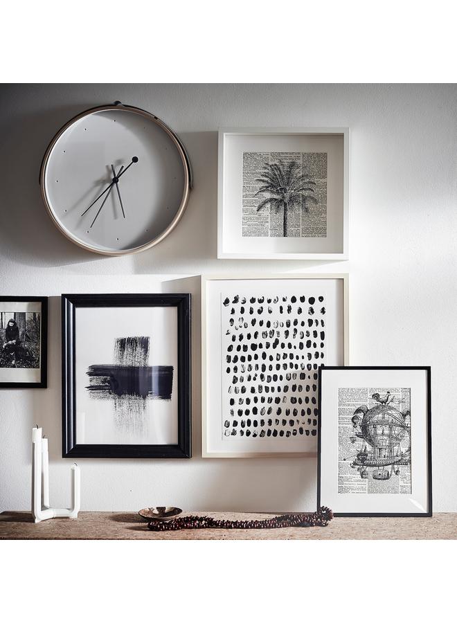 زبون ساعة حائط، قشرة خشب الدردار/رمادي فاتح، 42 سم - Image 2