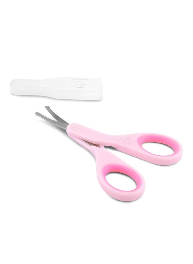 شيكو مقص أظافر الأطفال من تشيكو مع أطراف شفرة مستديرة للسلامة ومقبض سهل الإمساك وإكسسوار للعناية بالأطفال حديثي الولادة من عمر 0 ​​أشهر فما فوق (وردي) - Image 2