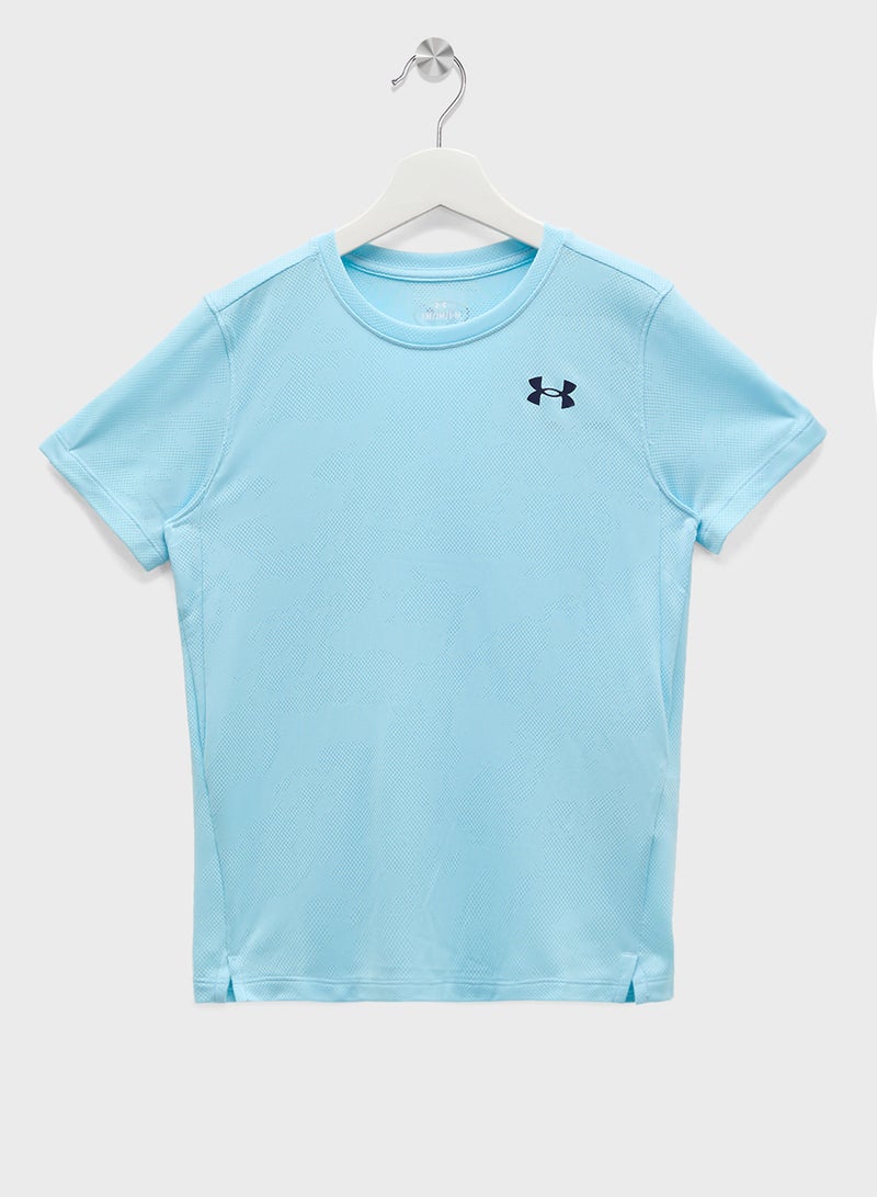 اندر ارمر تيشيرت يوث تك فينت جاكارد - Image 1