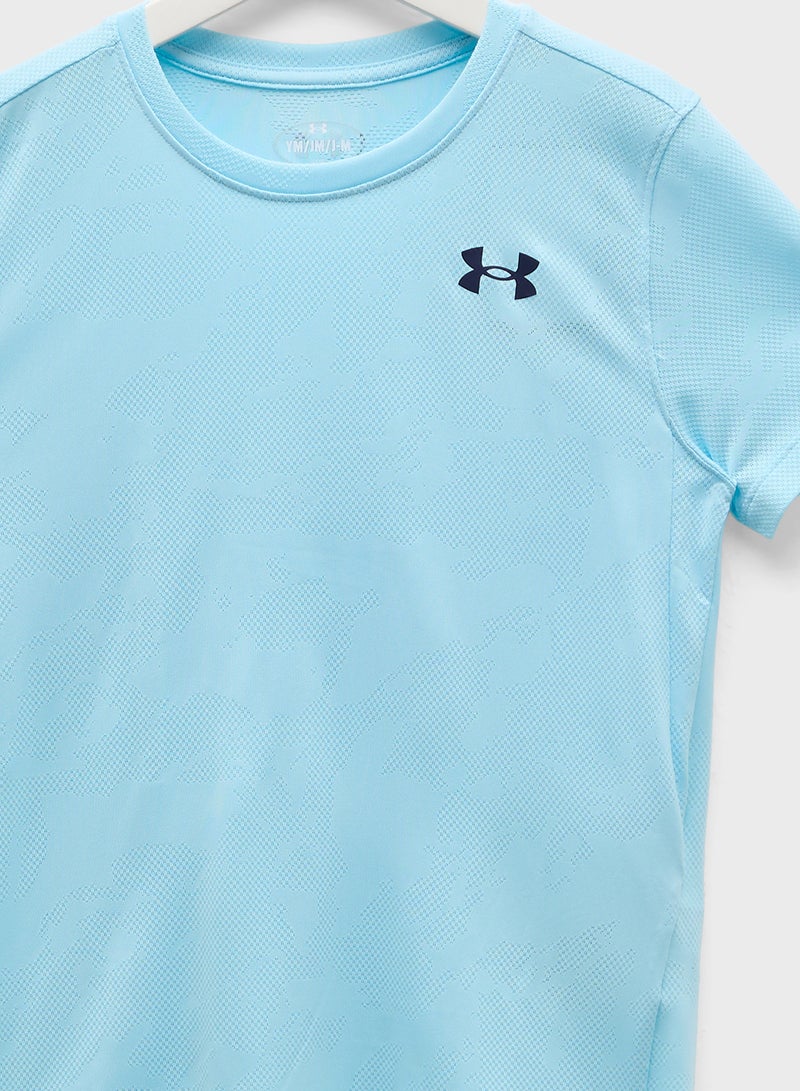 اندر ارمر تيشيرت يوث تك فينت جاكارد - Image 3