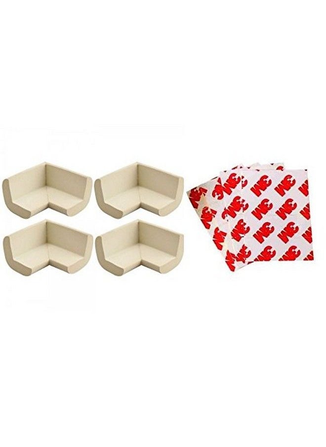 Kuhu Creations - Premium Baby Kids Safety Corner Edge Cushion Protector Guard. (4 Units White) - Image 1