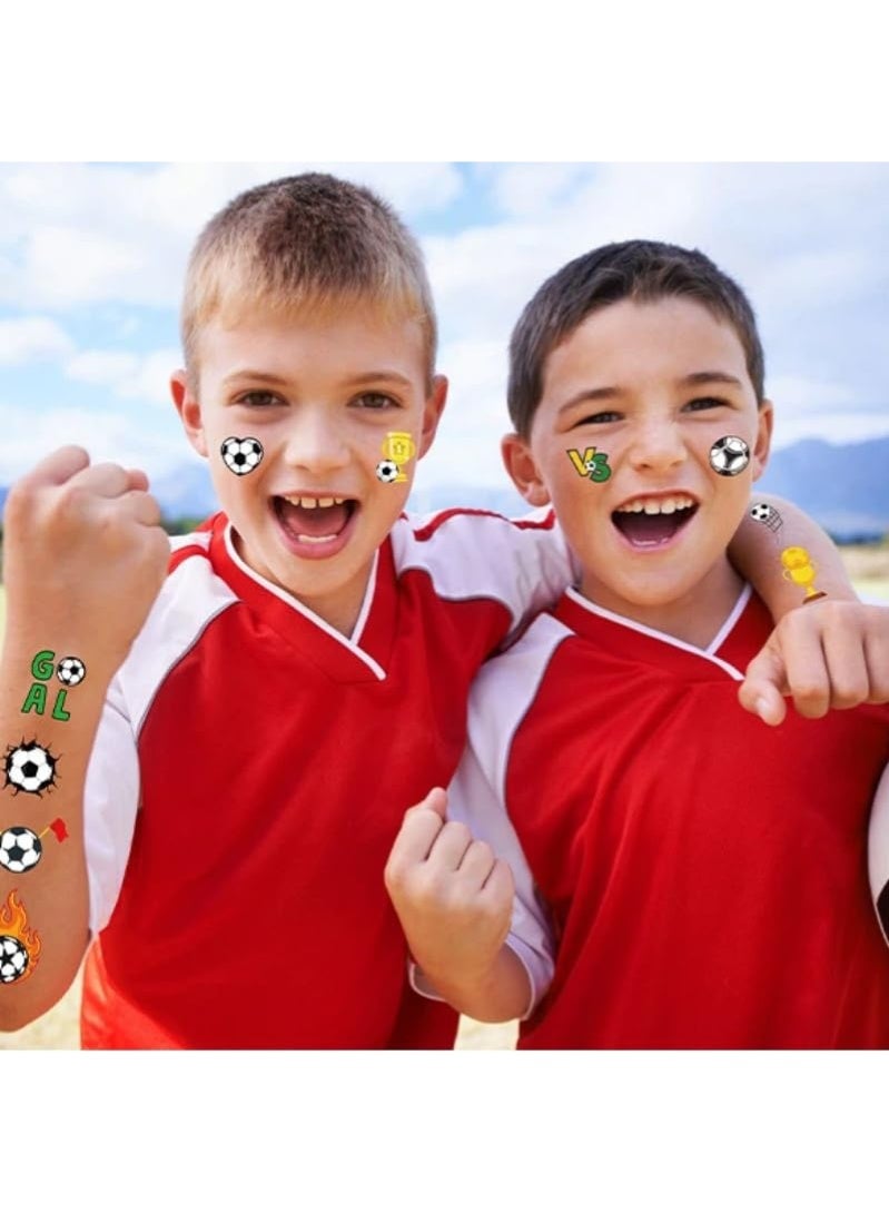 10 temporary football tattoo stickers, waterproof football fan face stickers - Image 2