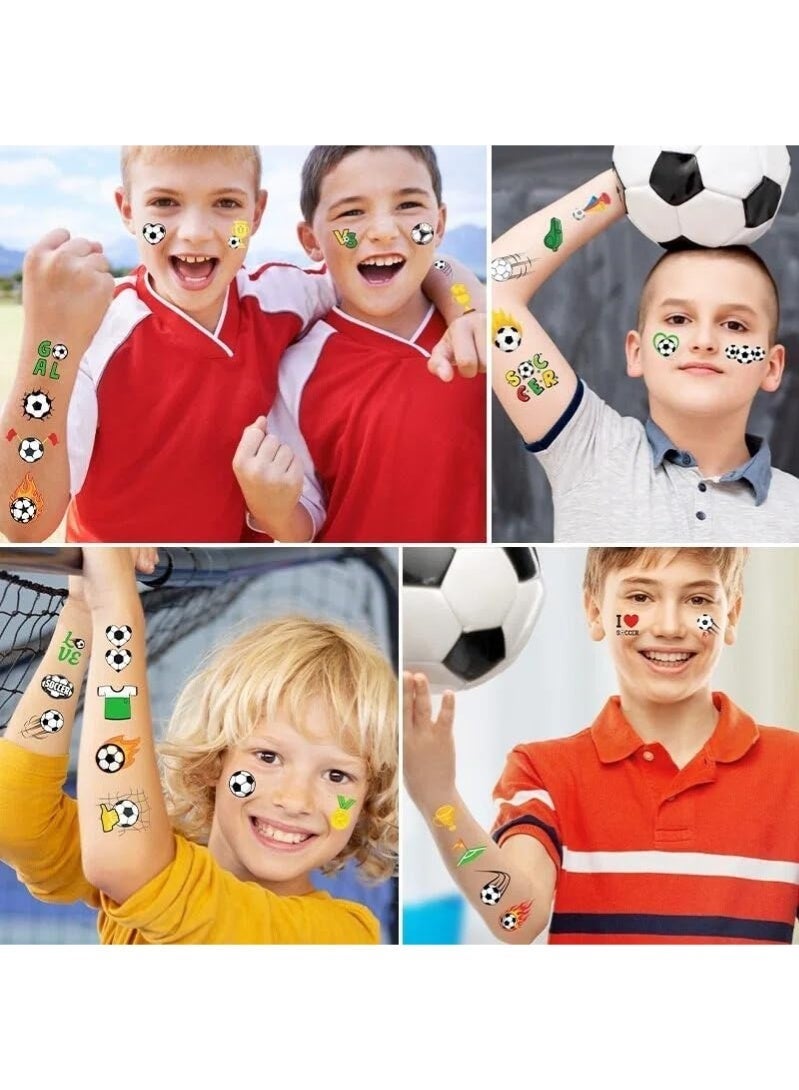 10 temporary football tattoo stickers, waterproof football fan face stickers - Image 3