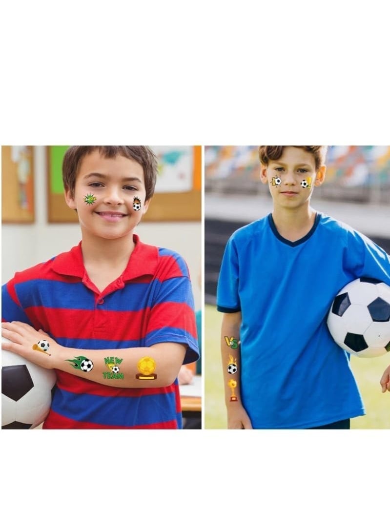 10 temporary football tattoo stickers, waterproof football fan face stickers - Image 4
