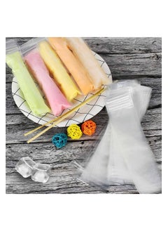 sokany 200 Pieces Popsicle Bags, Disposable Ice Popsicle Mold Bags, Ice Pop Mold Bags with Funnel, Pop Mold Bags for Healthy Snacks, Yogurt Sticks, Juice, Fruit Smoothies (Clear)  - Image 3