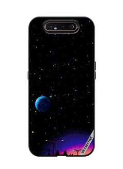VR CREATIVE Protective Case Cover For Samsung Galaxy A80 8-Bit Pixel Galaxy Design Multicolour  - Image 1