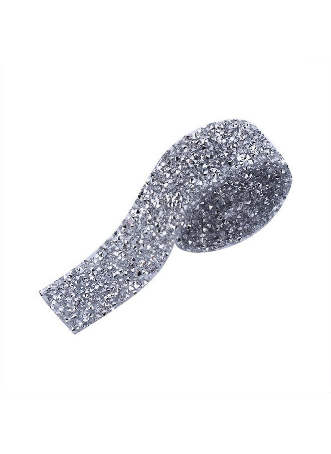 Glitter Tape Sparkle Tape Shiny Masking Rhinestone Tape Adhesive Diy Tape Crafts Gift Tape For School Office Home Decoration And Kid Projects (Silver) - pzsku/Z7BCB099295C7605BDEAAZ/45/_/1720073019/9a6b896d-17ca-4b08-8920-cb44a859f867