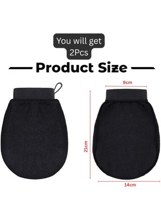 MOMENT 2 Pack Deep Exfoliating Glove for Body, Korean Exfoliating Mitts Deep Exfoliating Gloves Body Scrubber for Bath Shower Dead Skin Remover Keratosis Pilaris - view 3