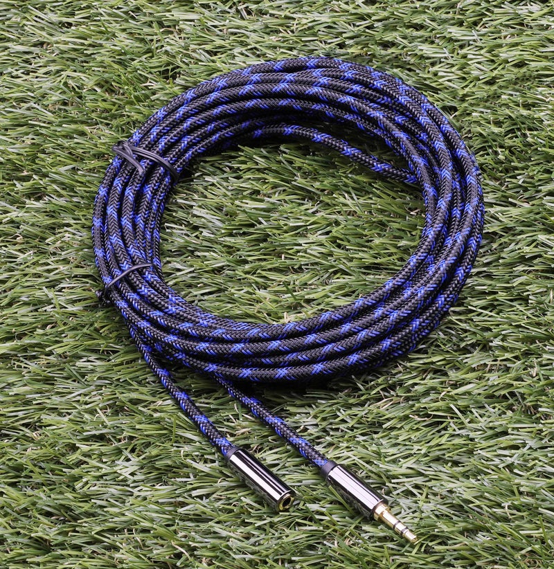 Ruaeoda 20 ft Headphone Extension Cable, 3.5mm Male to Female, Double Shielded Braided Long 1/8 TRS aux Cord Extender - Image 2