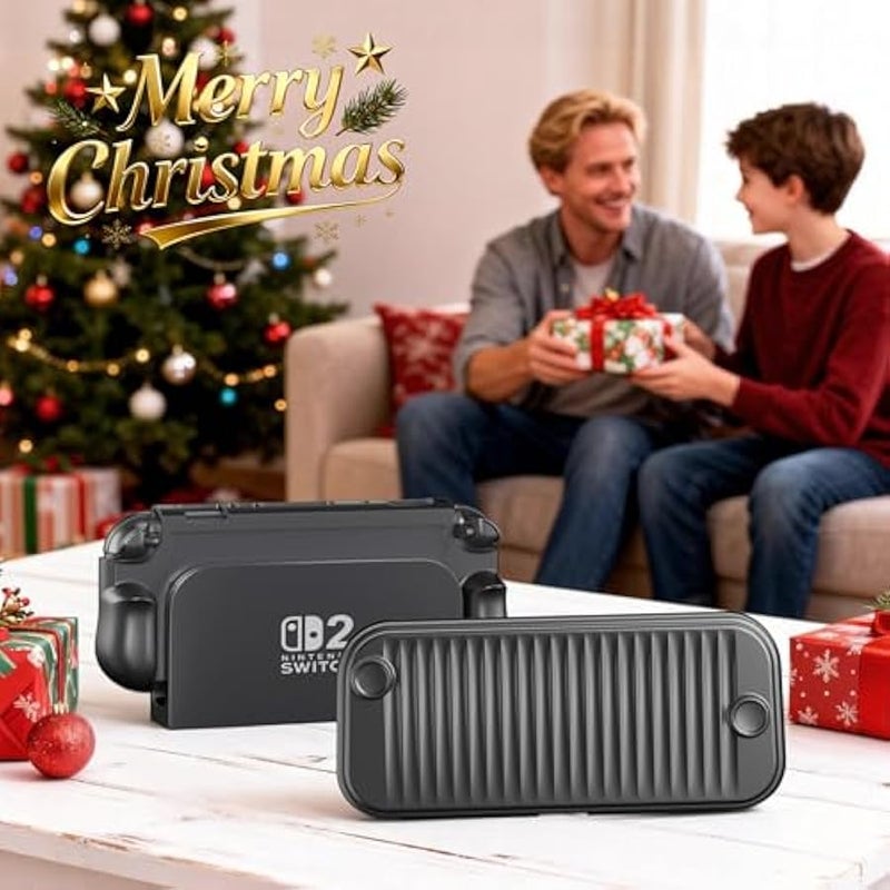 Dockable Case for Nintendo Switch 2 2025, Protective Cover Slim Grip Case with Stand for Switch 2 7.9 Inch Console, Ergonomic Grip and Quick-Release -Black - Image 5