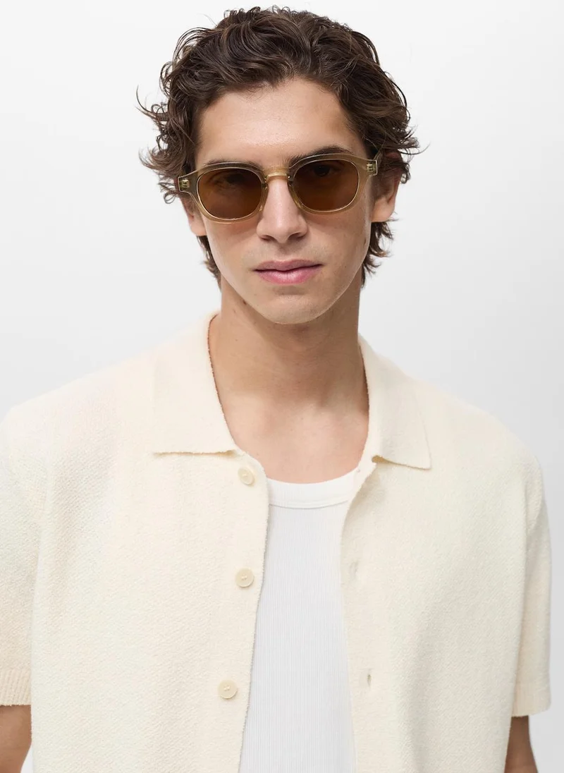 Mango Man Casual Fine Knit Shirt