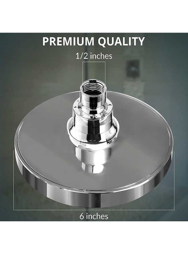 Shower Head High Pressure Rain Luxury Bathroom Showerhead with Chrome Plated Finish Adjustable Angles Anti-Clogging Silicone Nozzles - Image 4
