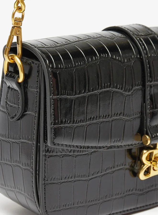 Celeste Textured Crossbody Bag with Chain Strap
