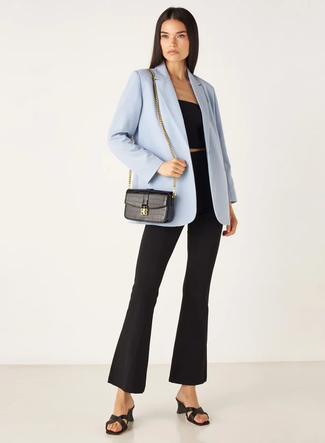 Celeste Textured Crossbody Bag with Chain Strap