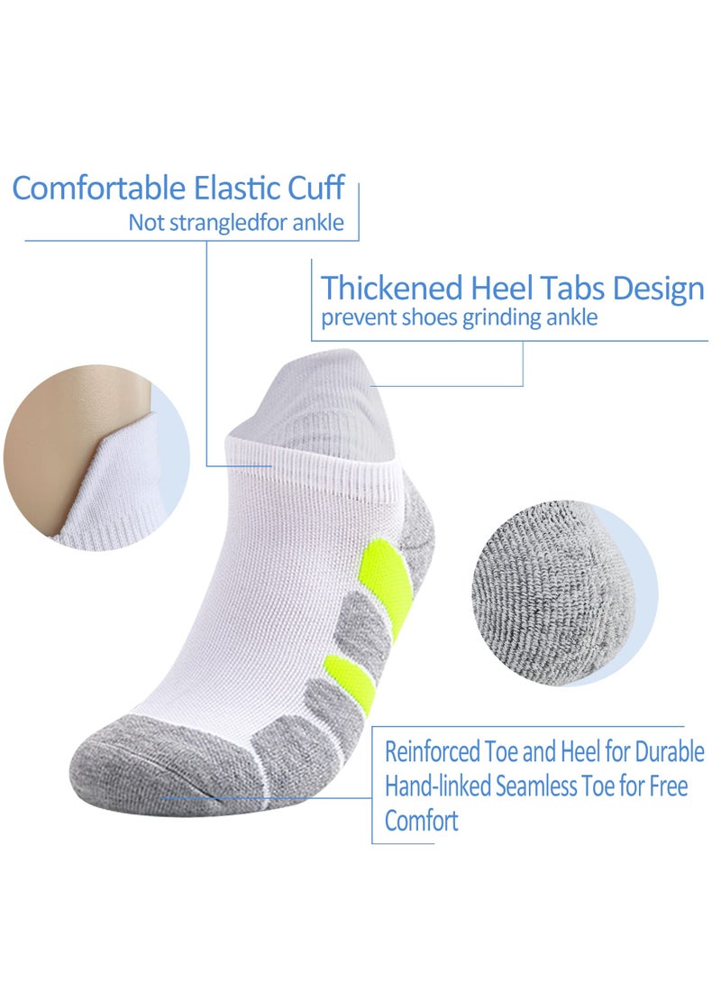 Luckam جوارب رياضية للرجال بطول الكاحل مبطنة منخفضة القطع لجري الرياضة مع لسان كعب تصميم خفيف وبدون seams 4 أزواج متعددة الألوان متوسط - Image 5