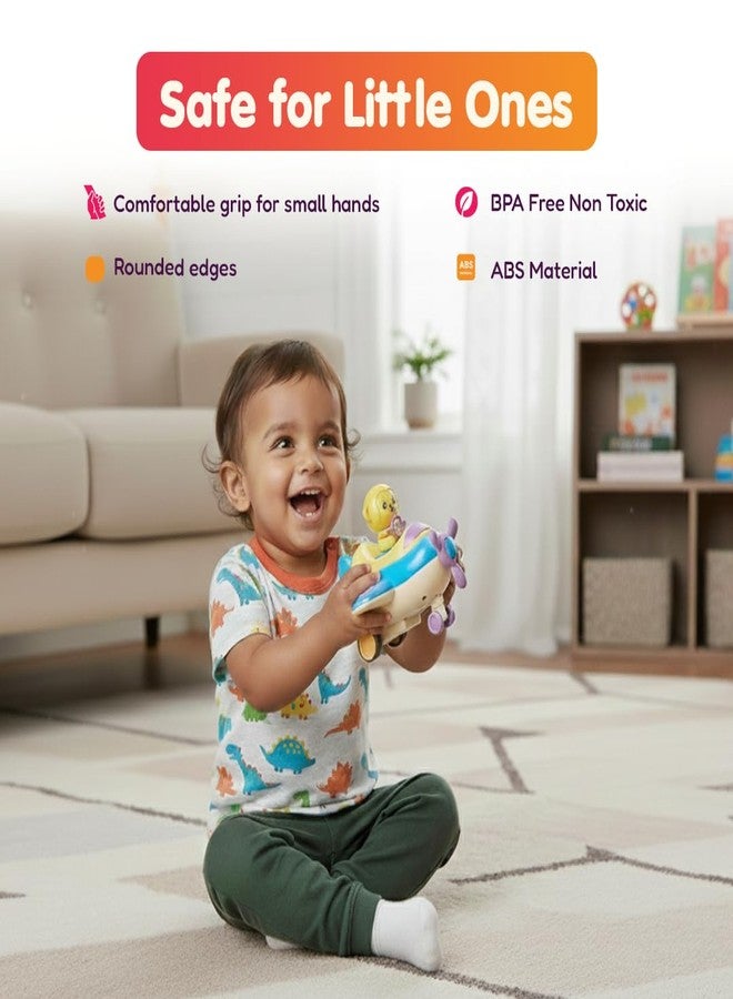 innovitoy مجموعة طائرات لعبة إيرو رايدر للأطفال من إنوفيتوي، تعمل بالضغط والتشغيل، مزودة بأضواء وموسيقى | خالية من مادة BPA، حاصلة على شهادة BIS، تصميم بحواف دائرية | عبوة من طائرتين تعملان بالضغط والتشغيل، مناسبة للأطفال من عمر 12 شهرًا فما فوق (متعددة الألوان) - Image 3