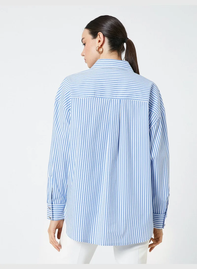 KOTON Long Sleeve Oversized Shirt