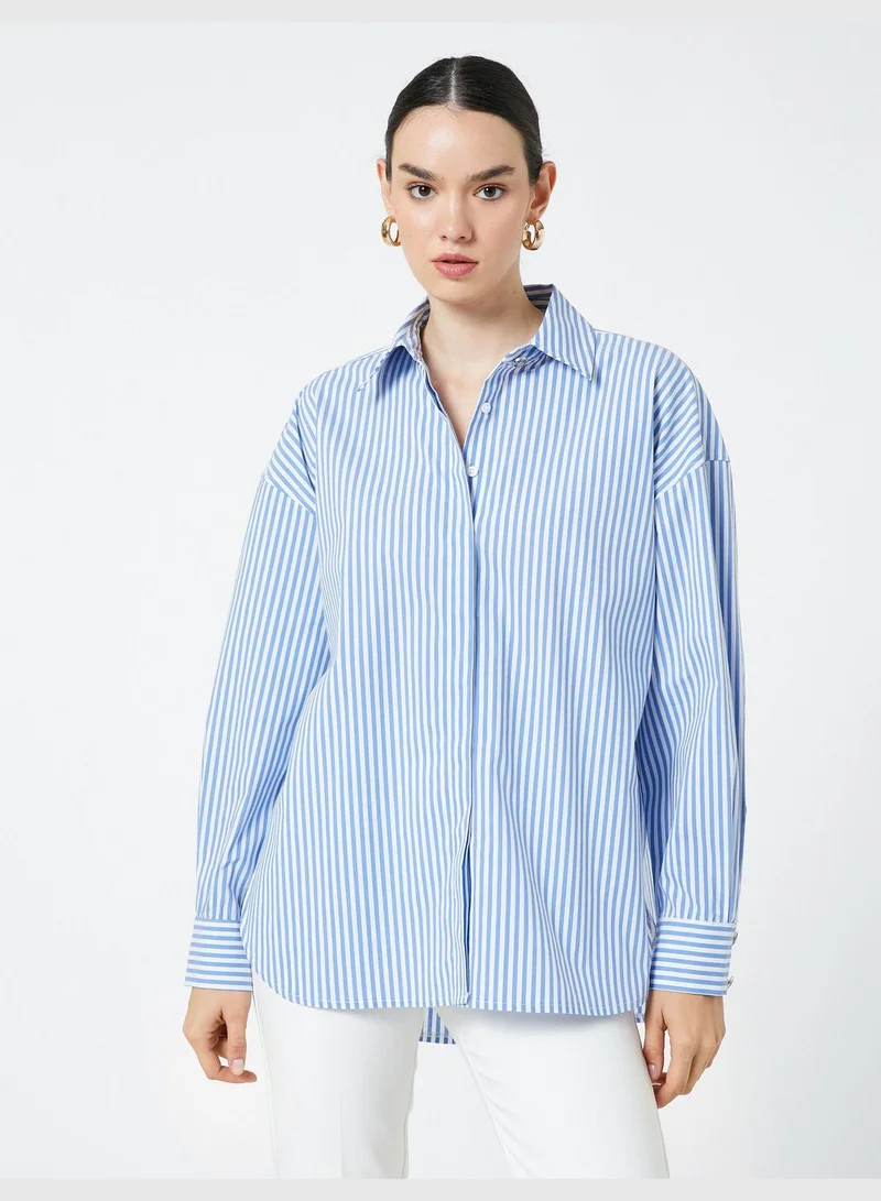 KOTON Long Sleeve Oversized Shirt