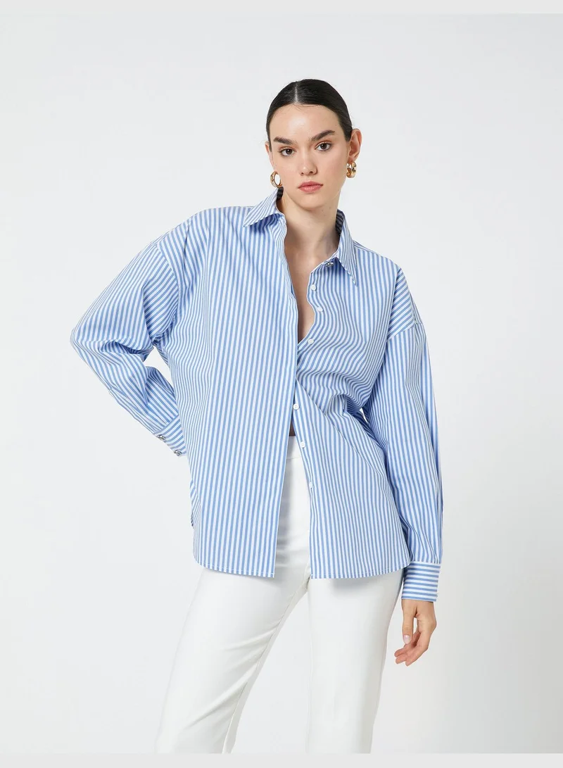 KOTON Long Sleeve Oversized Shirt