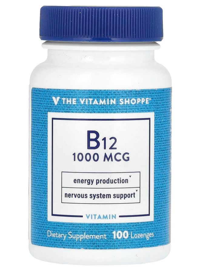The Vitamin Shoppe Vitamin B12 1000 mcg 100 Lozenges - Image 1