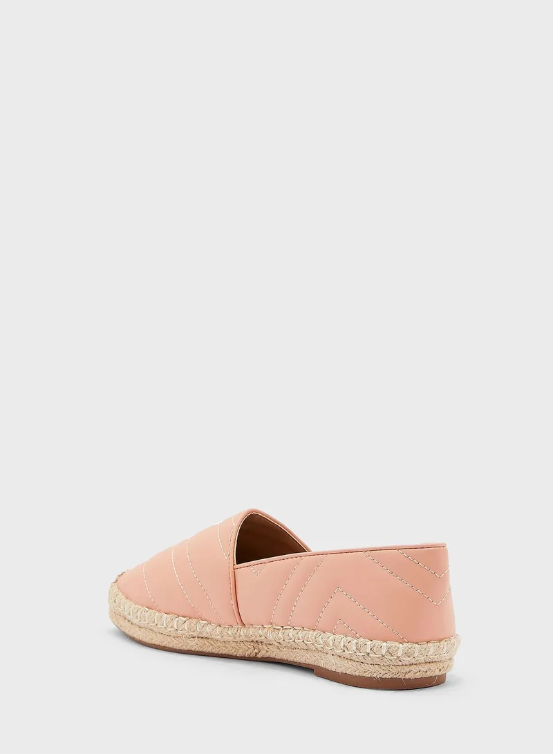 ELLA Zig Zag Quilted Flat Espadrille