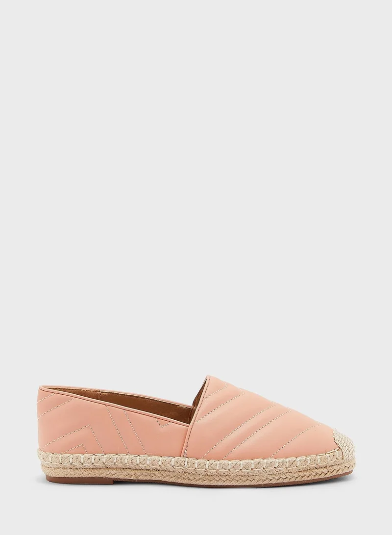 ELLA Zig Zag Quilted Flat Espadrille