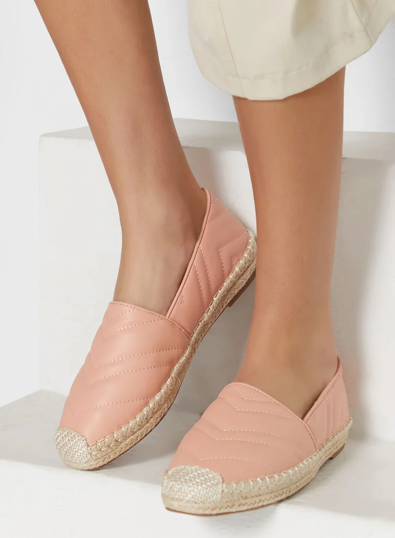 ELLA Zig Zag Quilted Flat Espadrille