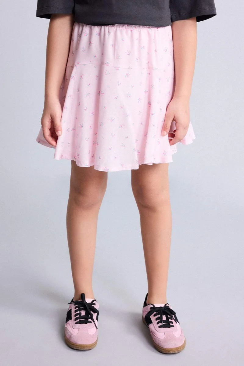 ديفاكتو Girl Viscose Knee Length Skirt
