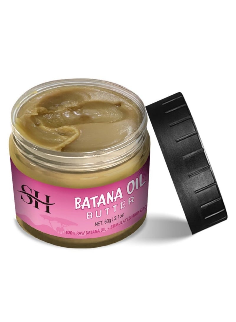 SHA Pure Batana Oil - 100% Natural Hair Growth Oil for Hair Growth, Dr. Sebi Approved, Veganic, Effective Against Hair Loss, Promotes Hair Regrowth - 60g (2.1oz) - Image 1