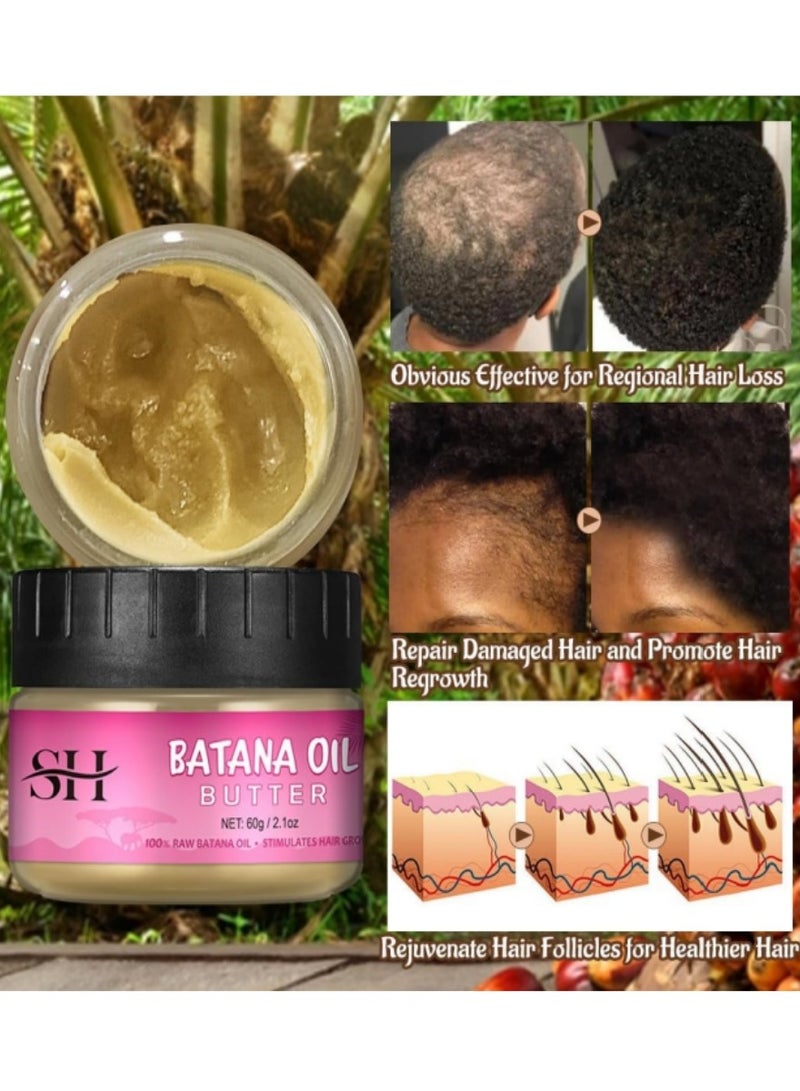 SHA Pure Batana Oil - 100% Natural Hair Growth Oil for Hair Growth, Dr. Sebi Approved, Veganic, Effective Against Hair Loss, Promotes Hair Regrowth - 60g (2.1oz) - Image 4