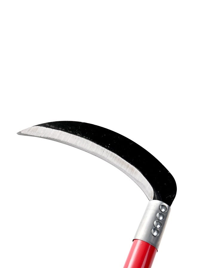 لوازم محش زراعي 40 سم - منجل يدوي بشفرة منحنية حادة ومقبض مطاطي مانع للانزلاق - أداة قص الأعشاب والنباتات والمحاصيل لأعمال الحدائق والمزارع الخارجية - Image 3