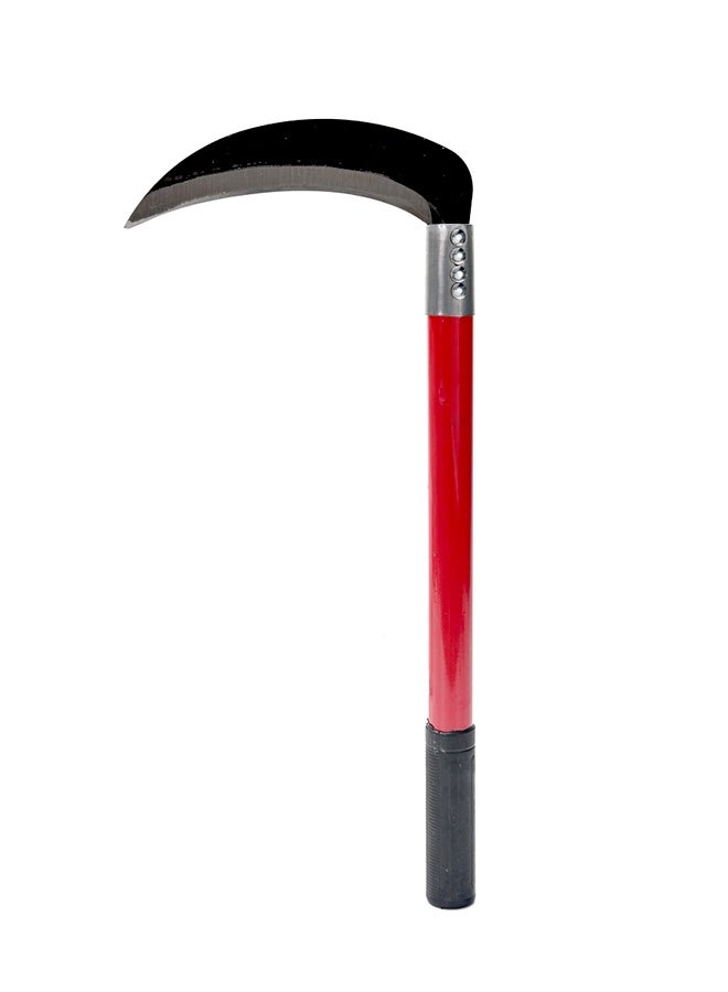 لوازم محش زراعي 40 سم - منجل يدوي بشفرة منحنية حادة ومقبض مطاطي مانع للانزلاق - أداة قص الأعشاب والنباتات والمحاصيل لأعمال الحدائق والمزارع الخارجية - Image 2