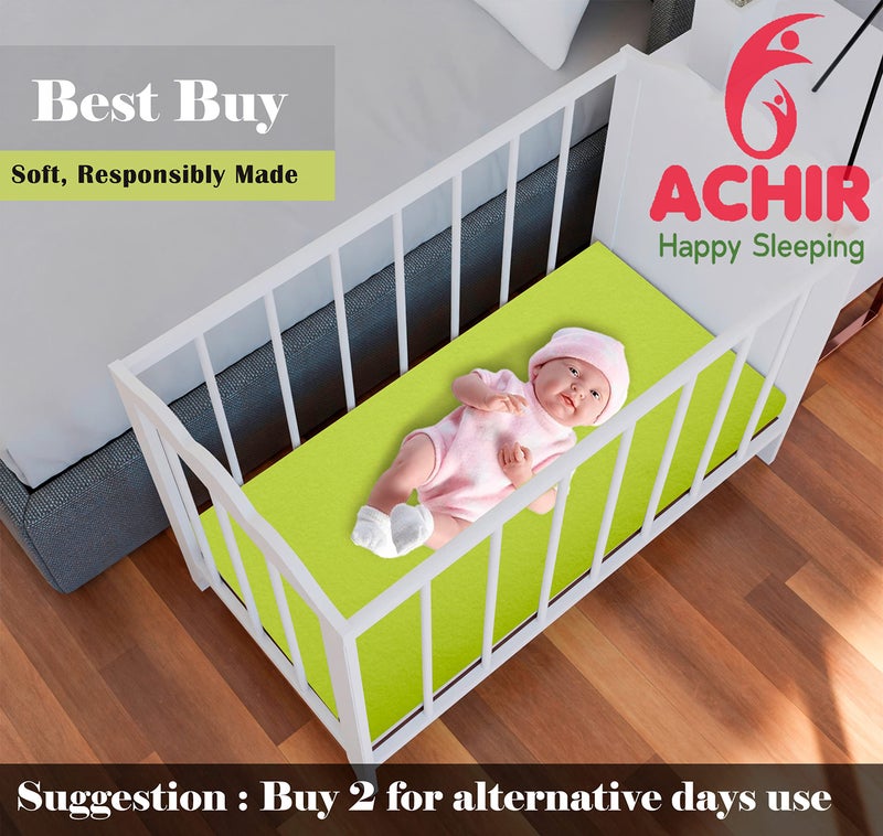 ACHIR Waterproof Cotton Dry Sheet/Bed Protector/Absorbent Mat Large, 100 cm x 140 cm, Mint Green - Image 3
