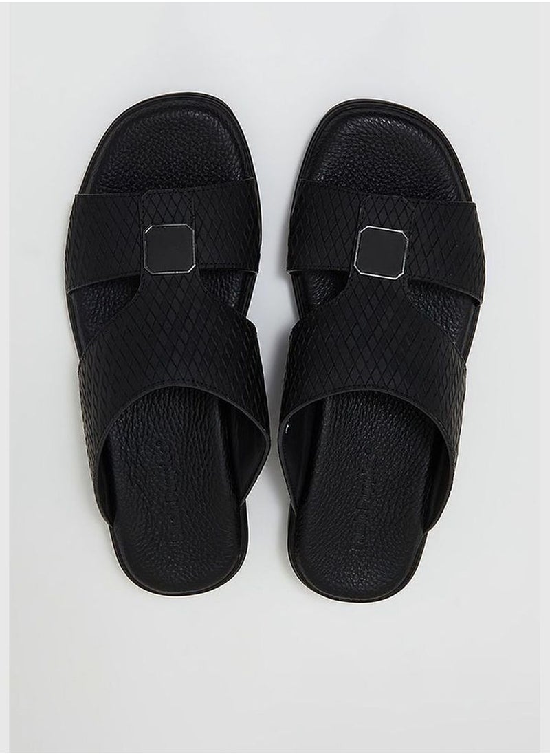 Hush Puppies Textured Open Toe Arabic Sandals  - Image 4