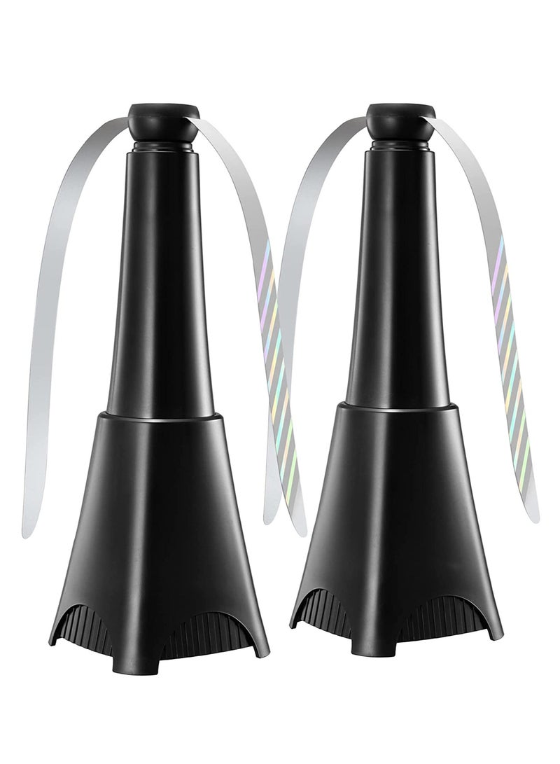 SOLARAE Fly Fans for Tables, 2000mAh Rechargeable Fly Repellent for Outdoor Indoor Tables, Portable Fly Deterrent Fan with Holographic Blades, Fly Fan for Kitchen Restaurant Party Picnic (2 Pack) - Image 1
