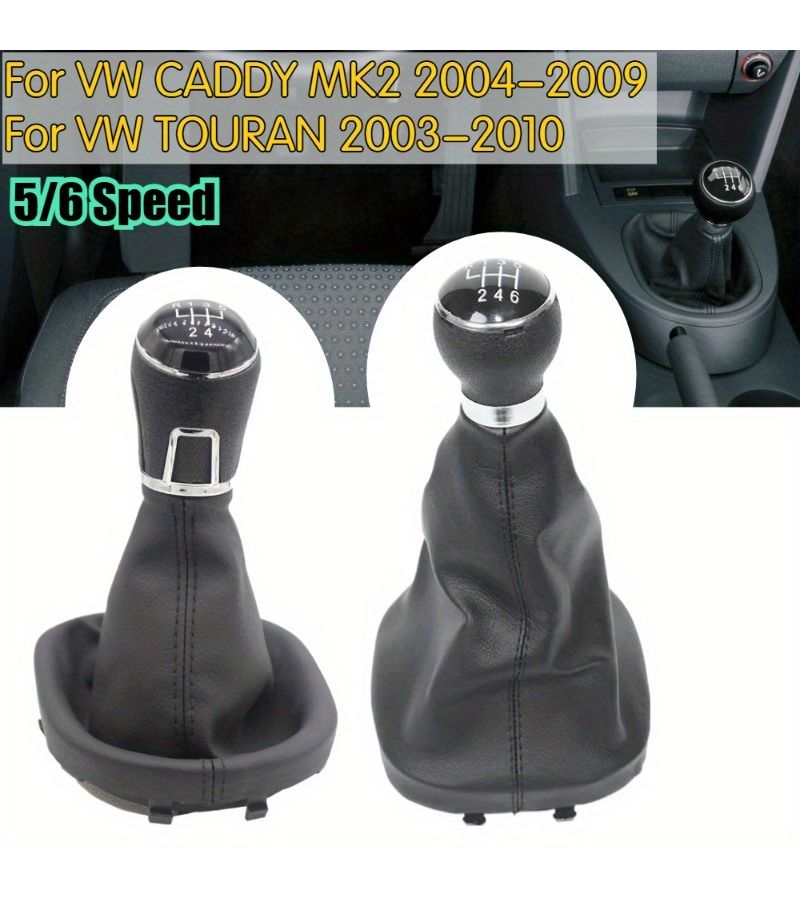 5 Speed Shift Knob Dust Cover Manual Gear Shifter For VW Caddy Mk2 Touran - Image 1
