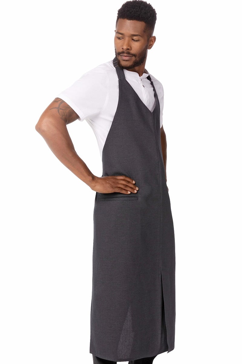 Chef Works Unisex Volante V-Neck Bib Apron, Diamond, One Size - Image 1